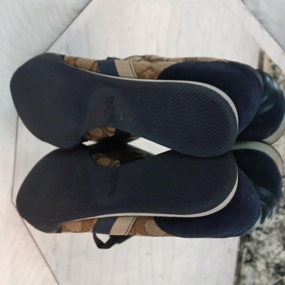 Y2K Coach Logo New York New Womans Brown & Black Suede Sneakers 9 M - Picture 11 of 13